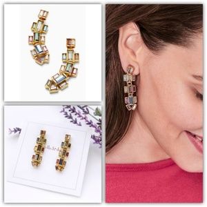 Stella & Dot Hatley Baguette Earrings Multi